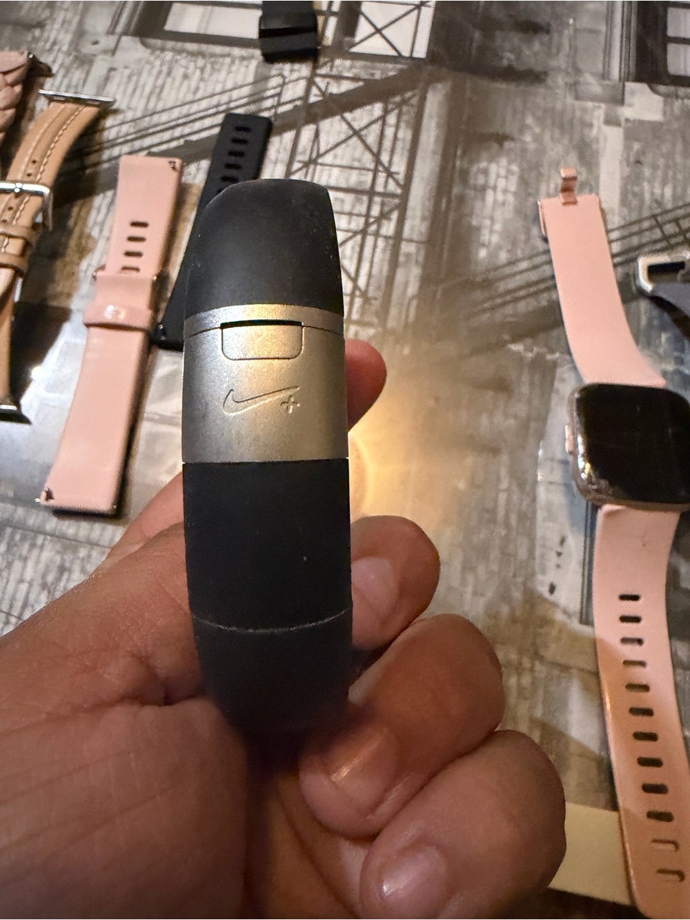 Nike Black and Silver Sport Band